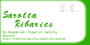 sarolta ribarics business card